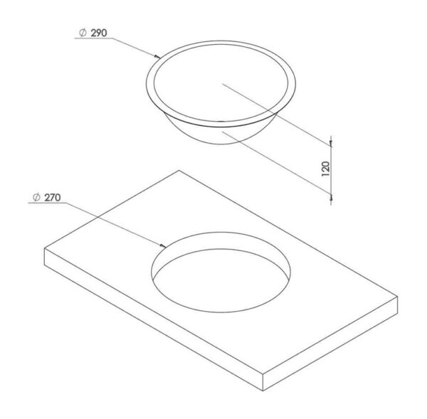 Oval Eviye (Ø 290mm) - Görsel 2
