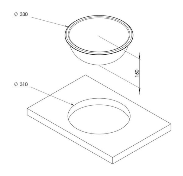 Oval Eviye (Ø 330mm) - Görsel 2