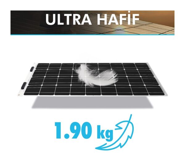 Esnek Güneş Paneli 100 Watt 12V (Monokristal) - Görsel 4