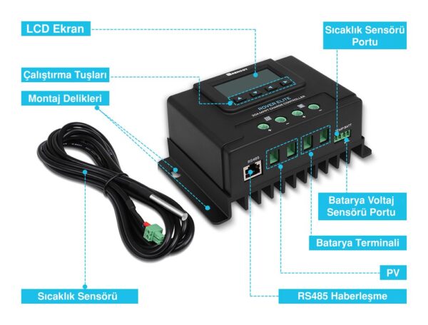 Rover Elite MPPT Solar Şarj Kontrol Cihazı (20A) - Görsel 4