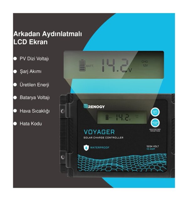 Voyager Solar Şarj Kontrol Cihazı (20A) - Görsel 2
