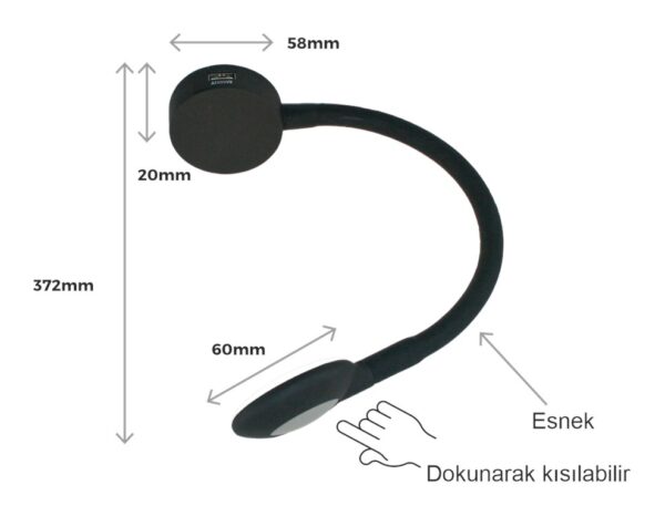 Esnek Spot Lamba - 2x USB - Görsel 3